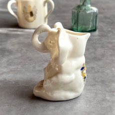 画像4: 英国 1920-1950年代 アンティーク 陶器 お座りゾウ J.W.MILLS ポーツマス PORTSMOUTH クレストウェア CREST WARE (4)