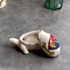 画像1: 英国 1920-1950年代 アンティーク 陶器 亀BOX 陶製ボックス サウスシー SOUTHSEA クレストウェア CREST WARE (1)