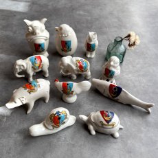 画像9: 英国 1920-1950年代 アンティーク 陶器 ニワトリ 鳥 サウスシー SOUTHSEA クレストウェア CREST WARE (9)