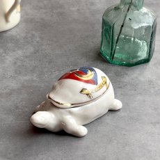 画像10: 英国 1920-1950年代 アンティーク 陶器 亀BOX 陶製ボックス サウスシー SOUTHSEA クレストウェア CREST WARE (10)