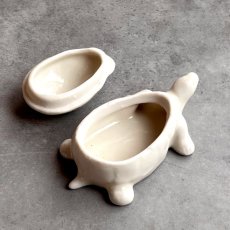 画像8: 英国 1920-1950年代 アンティーク 陶器 亀BOX 陶製ボックス サウスシー SOUTHSEA クレストウェア CREST WARE (8)