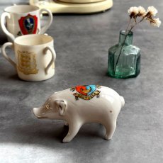 画像2: 英国 1920-1950年代 アンティーク 陶器 ブタ サウスシー SOUTHSEA クレストウェア CREST WARE (2)