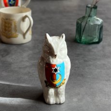 画像1: 英国 1920-1950年代 アンティーク 陶器 ミミズク 鳥 ふくろう サウスシー SOUTHSEA クレストウェア CREST WARE (1)