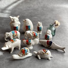 画像12: 英国 1920-1950年代 アンティーク 陶器 ブタ サウスシー SOUTHSEA クレストウェア CREST WARE (12)