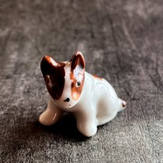 画像2: アメリカ アンティーク/ヴィンテージ 陶製犬DOG 小さいお座り仔犬フィギュア オキュパイドジャパン MADE IN JAPAN EW0096 (2)