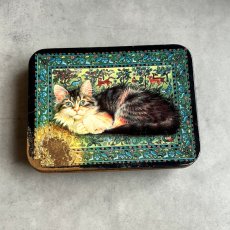 画像4: 英国 1988年 イギリス ヴィンテージ 缶　HUNKYDORY DESIGNS　猫 Lesley Anne Ivory (4)
