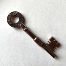 画像4: イギリス アンティーク ドアキー GIBBONS製 古い鍵 ラッキーアイテム 刻印WB4/FF51 約7.8cm  (4)