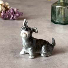 画像1: アメリカ 垂れ耳がかわいい犬 陶製ミニチュア置物 犬雑貨 (1)