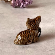 画像4: アメリカ 1950年代 お座り犬 リード付き オキュパイドジャパン JAPAN 陶製ミニチュア置物 犬雑貨 (4)