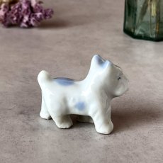 画像3: アメリカ 1950年代 スコティッシュテリア犬 小さな白い犬 オキュパイドジャパン 陶製ミニチュア置物 犬雑貨 (3)