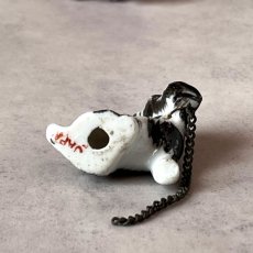 画像5: アメリカ 1950年代 スコティッシュテリア犬 リード付き オキュパイドジャパン JAPAN 陶製ミニチュア置物 犬雑貨 (5)
