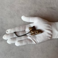 画像6: アメリカ 1950年代 お座り犬 リード付き オキュパイドジャパン JAPAN 陶製ミニチュア置物 犬雑貨 (6)