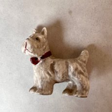 画像6: アメリカ 1950年代 ブラウンスコティッシュテリア犬 小さな陶製ミニチュア犬置物 オキュパイドジャパン 昭和レトロ犬 JAPAN DOG 犬雑貨 (6)