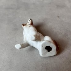 画像9: アメリカ 1950-1970年代 スピッツ犬 GERMANY 787 ドイツ製 小さな陶製ミニチュア犬置物 Spitz Dog Figurine Porcelain Ceramic Figure (9)