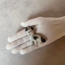 画像10: アメリカ 1950年代 お座りテリア犬 小さな陶製ミニチュア犬置物 オキュパイドジャパン 昭和レトロ犬 JAPAN DOG 犬雑貨 (10)
