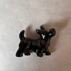 画像6: アメリカ 愛嬌のあるブラックテリア犬 陶製ミニチュア置物 DOG 犬雑貨 (6)