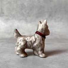 画像4: アメリカ 1950年代 ブラウンスコティッシュテリア犬 小さな陶製ミニチュア犬置物 オキュパイドジャパン 昭和レトロ犬 JAPAN DOG 犬雑貨 (4)
