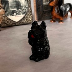 画像1: アメリカ ブラックスコティッシュテリア犬 黒い犬 硬質プラスチック ミニチュア置物 DOG 犬雑貨 (1)