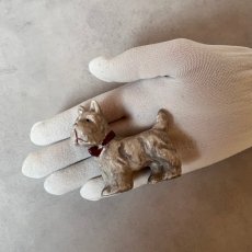 画像9: アメリカ 1950年代 ブラウンスコティッシュテリア犬 小さな陶製ミニチュア犬置物 オキュパイドジャパン 昭和レトロ犬 JAPAN DOG 犬雑貨 (9)
