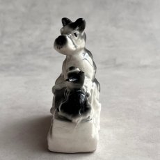 画像3: アメリカ 1950年代 蒸気機関車に乗った犬の親子 オキュパイドジャパン JAPAN DOG 犬雑貨 (3)