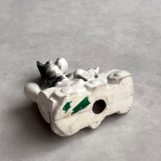 画像10: アメリカ 1950年代 蒸気機関車に乗った犬の親子 オキュパイドジャパン JAPAN DOG 犬雑貨 (10)