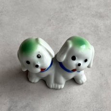 画像6: アメリカ 1950年代 可愛い仔犬の兄弟 オキュパイドジャパン JAPAN DOG 犬雑貨 (6)