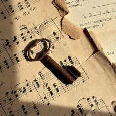 画像1: フランス アンティークキー 幸運と絆をつなぐ古鍵 チャンス・信頼・愛｜(約5.3cm) EW0817 (1)