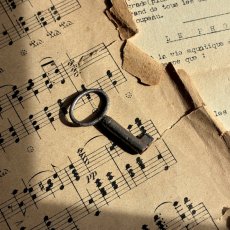 画像1: フランス アンティークキー 幸運と絆をつなぐ古鍵 チャンス・信頼・愛｜(約4.2cm) EW0832 (1)