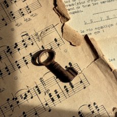 画像1: フランス 小さなアンティーク鍵 — フランスの古びた錆色の鍵｜幸運を呼ぶ小さな鍵のネックレスにも｜(約4.0cm) EW0835 (1)