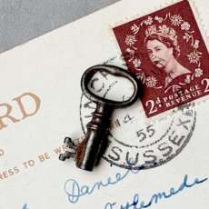 画像3: (在庫7) 1920〜1960年代 フランス製 アンティークキー｜深い風合いが魅力の可愛すぎるフランス古鍵｜(約3.0cm未満) EW1046 (3)