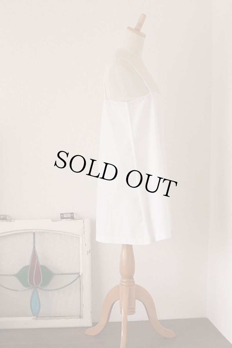 画像3: 〈ドイツ〉アンティークコットンワンピース グリークキーレース (3)