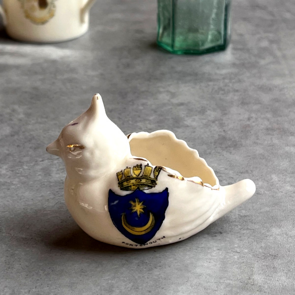 英国 1920-1950年代 アンティーク 陶器 水鳥 ポーツマス PORTSMOUTH クレストウェア CREST WARE