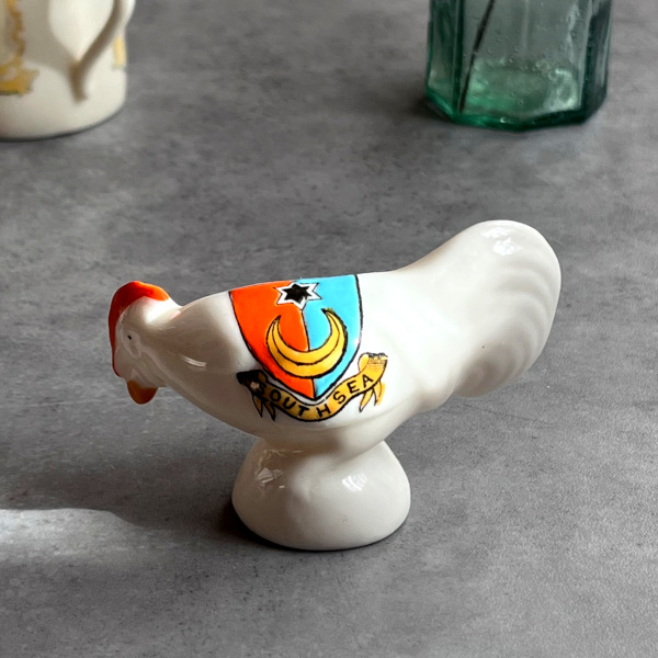 英国 1920-1950年代 アンティーク 陶器 ニワトリ 鳥 サウスシー SOUTHSEA クレストウェア CREST WARE