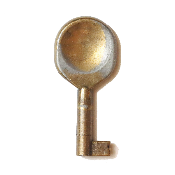 画像1: ドイツ アンティークキー 丸ヘッド鍵 約5.5cm (1)