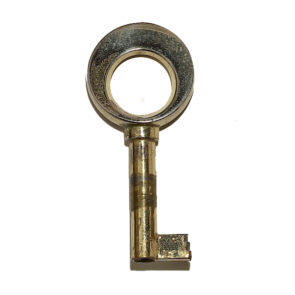 画像1: ドイツ アンティークキー 丸ヘッド鍵 約5.5cm (1)