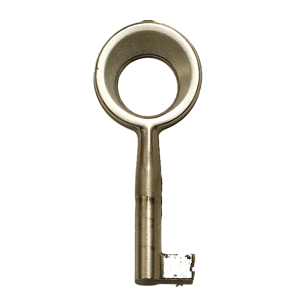 画像1: ドイツ アンティークキー 丸ヘッド鍵 約6.0cm (1)