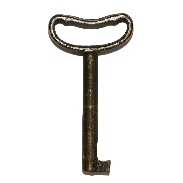 画像1: ドイツ アンティークキー デザインヘッド古い鍵 約6.2cm (1)