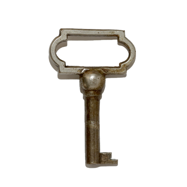 画像1: ドイツ アンティークキー デザインヘッド古い鍵 約5.2cm (1)