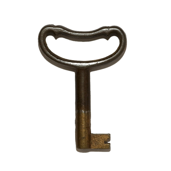画像1: ドイツ アンティークキー デザインヘッド古い鍵 約4.8cm (1)