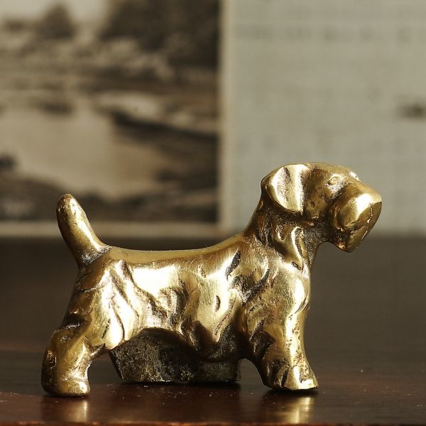 イギリス テリア犬の置き物 真鍮製 |英国アンティーク雑貨通販専門店 