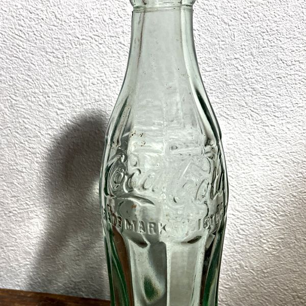 画像1: イギリス ヴィンテージガラス瓶 コカ・コーラ瓶 Vintage Coca Cola glass bottle(約19.6cm) (1)