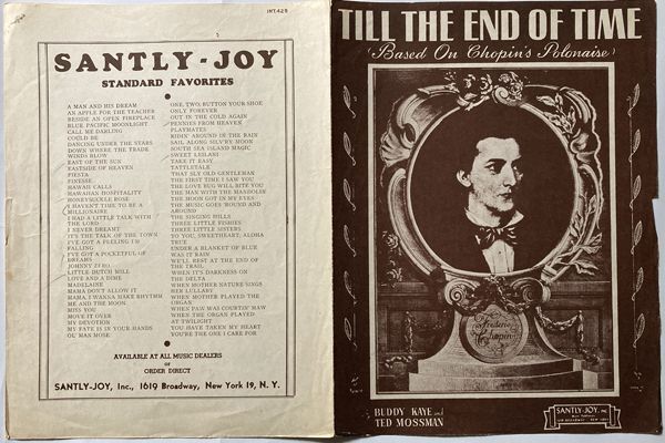 アメリカ ヴィンテージ楽譜 1945年 TILL THE END OF TIME アンティーク紙モノ インテリア雑貨 安い洋書(約30.5cmX23.0cm)|  英国アンティーク雑貨通販専門店なららん
