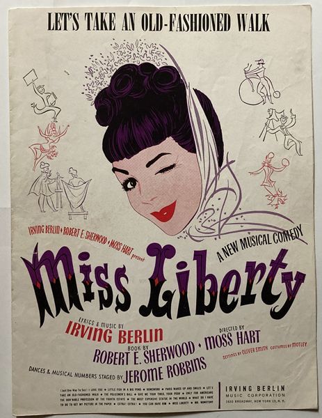 アメリカ ヴィンテージ楽譜 1949年 Miss Liberty アンティーク紙モノ